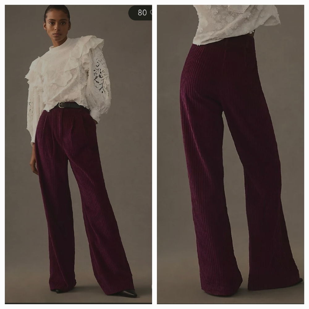 FARM Rio Burgundy Corduroy Pants